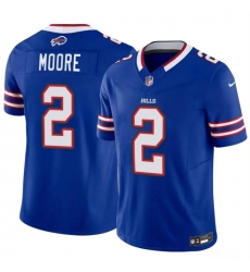 Men Buffalo Bills  2 D J  Moore Blue 2026 F U S E  Vapor Untouchable Limited Stitched Football Jersey