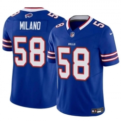 Men Buffalo Bills 58 Matt Milano Royal 2024 F U S E Vapor Untouchable Limited Stitched Football Jersey