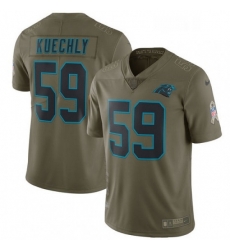 Mens Nike Carolina Panthers 59 Luke Kuechly Limited Olive 2017 Salute to Service NFL Jersey