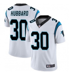 Youth Carolina Panthers #30 Chuba Hubbard White F U S E Stitched NFL Jersey