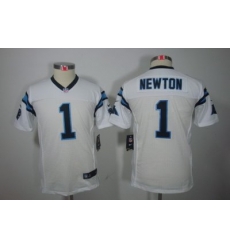 Youth Nike Carolina Panthers #1 Newton White Color[Youth Limited Jerseys]