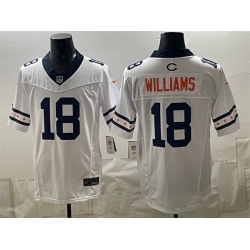 Men Chicago Bears  18 Caleb Williams White 2026 F U S E  Limited Stitched Football Jersey