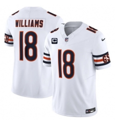 Men Chicago Bears 18 Caleb Williams White 2026 F U S E With 3 star C Patch Vapor Untouchable Limited Stitched Football Jersey Men Chicago Bears 18 Caleb Williams White 2026 F U S E With 3 star C Patch Vapor Untouchable Limited Stitched Football Jersey