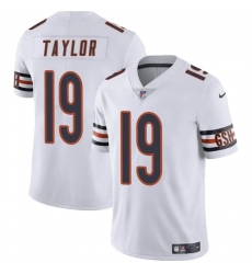 Men Chicago Bears 19 Tory Taylor White Vapor Stitched Football Jersey