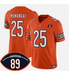 Men Chicago Bears 25 Kyle Monangai Orange 2026 F U S E With Mike Ditka 89 Patch Vapor Untouchable Limited Stitched Football Jersey Men Chicago Bears 25 Kyle Monangai Orange 2026 F U S E With Mike Ditka 89 Patch Vapor Untouchable Limited Stitched Football Jersey