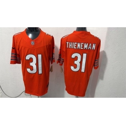 Men Chicago Bears  31 Dillon Thieneman Orange 2026 F U S E  Vapor Untouchable Limited Stitched Football Jersey