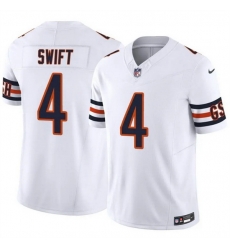 Men Chicago Bears 4 D 27Andre Swift White 2025 F U S E Vapor Untouchable Limited Stitched Football Jersey Men Chicago Bears 4 D 27Andre Swift White 2025 F U S E Vapor Untouchable Limited Stitched Football Jersey