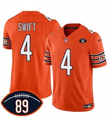 Men Chicago Bears 4 D Andre Swift Orange 2026 F U S E With Mike Ditka 89 Patch Vapor Untouchable Limited Stitched Football Jersey Men Chicago Bears 4 D Andre Swift Orange 2026 F U S E With Mike Ditka 89 Patch Vapor Untouchable Limited Stitched Football Jersey