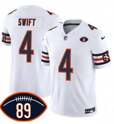Men Chicago Bears 4 D Andre Swift White 2026 F U S E With Mike Ditka 89 Patch Vapor Untouchable Limited Stitched Football Jersey Men Chicago Bears 4 D Andre Swift White 2026 F U S E With Mike Ditka 89 Patch Vapor Untouchable Limited Stitched Football Jersey