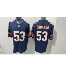 Men Chicago Bears  53 T J  Edwards Navy 2026 F U S E  Vapor Untouchable Limited Stitched Football Jersey