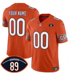 Men Chicago Bears Active Player Custom Orange 2026 With Mike Ditka 89 Patch F U S E With VMH Patch Vapor Untouchable Limited Stitched Football Jersey Men Chicago Bears Active Player Custom Orange 2026 With Mike Ditka 89 Patch F U S E With VMH Patch Vapor Untouchable Limited Stitched Football Jersey