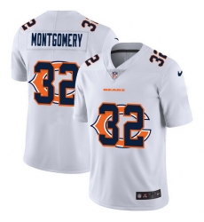 Nike Bears 32 David Montgomery White Shadow Logo Limited Jersey