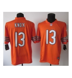 Nike Chicago Bears 13 Johnny Knox Orange Limited NFL Jersey