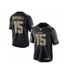 Nike Chicago Bears 15 Brandon Marshall Black Limited Salute To Service NFL Jersey