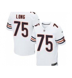 Nike Chicago Bears 75 Kyle Long White Elite NFL Jersey