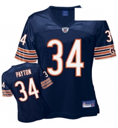 Reebok Chicago Bears 34 Walter Payton Blue Womens Team Color Replica Throwback NFL Jersey