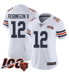 Women Chicago Bears 12 Allen Robinson White 100th Season Limited Football Jersey