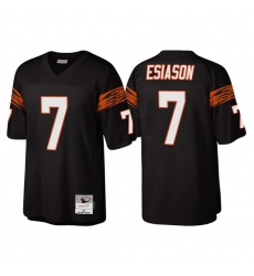 Men Cincinnati Bengals 7 Boomer Esiason Black Throwback Legacy Stitched Jerse