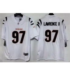 Men Cincinnati Bengals 97 Dexter Lawrence II White 2026 Vapor Untouchable Limited Stitched Football Jersey Men Cincinnati Bengals 97 Dexter Lawrence II White 2026 Vapor Untouchable Limited Stitched Football Jersey