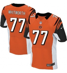 Nike Bengals #77 Andrew Whitworth Orange Alternate Mens Stitched NFL Elite Jersey