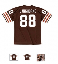 Men CLeveland Browns Reggie Langhorne Brown Throwback NFL Stitched Jersey Men CLeveland Browns Reggie Langhorne Brown Throwback NFL Stitched Jersey