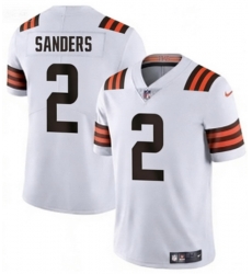 Men Cleveland Browns Nike #2 Shedeur Sanders White Stitched NFL Jersey