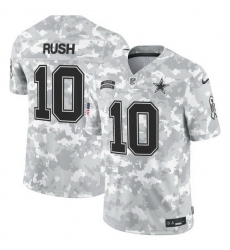 Men Dallas Cowboys 10 Cooper Rush 2024 F U S E Arctic Camo Salute To Service Limited Stitched Football Jersey