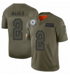 Men Dallas Cowboys 2 Brett Maher Limited Camo 2019 Salute to Service Football Jersey