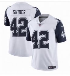 Men Dallas Cowboys 42 SNIDER White 2023 F U S E Vapor Untouchable Limited Stitched Football Jersey Men Dallas Cowboys 42 SNIDER White 2023 F U S E Vapor Untouchable Limited Stitched Football Jersey