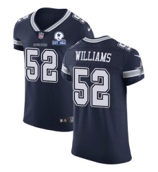 Nike Cowboys 52 Connor Williams Navy Blue Team Color Men Stitched With Established In 1960 Patch NFL Vapor Untouchable Elite Jersey