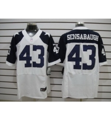 Nike Dallas Cowboys 43 Gerald Sensabaugh White Elite Thankgivings NFL Jersey