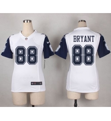 Nike Cowboys #88 Dez Bryant White Womens Stitched NFL Elite Rush Jersey