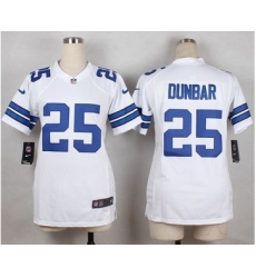 Youth Nike Cowboys #25 Lance Dunbar White NFL Elite Jersey