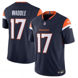 Men Denver Broncos  17 Jaylen Waddle Navy 2026 F U S E  Vapor Limited Stitched Football Jersey