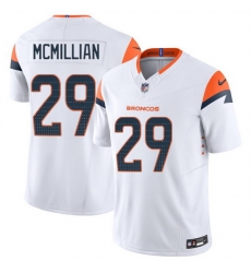 Men Denver Broncos 29 Ja Quan McMillan White 2025 F U S E  Vapor Limited Stitched Football Jersey