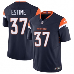 Youth Denver Broncos 37 Audric Estime Navy 2024 F U S E  Alternate Vapor Limited Stitched Football Jersey