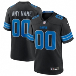 Men Women Youth Detroit Lions Nike Custom Game Jersey Black