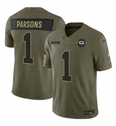 Men Green Bay Packers 1 Micah Parsons Olive 2025 F U S E Salute to Service Limited Stitched Football Jersey Men Green Bay Packers 1 Micah Parsons Olive 2025 F U S E Salute to Service Limited Stitched Football Jersey
