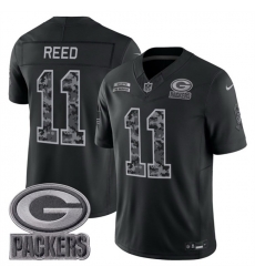 Men Green Bay Packers  11 Jayden Reed Black F U S E  2026 Salute to Service Limited Stitched Football Jersey