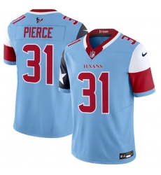 Men Houston Texans 31 Dameon Pierce Blue 2024 F U S E  V5 Limited Stitched Football Jersey