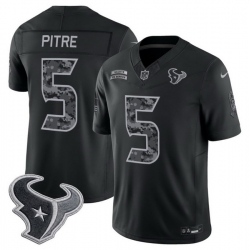 Men Houston Texans  5 Jalen Pitre Black F U S E  2026 Salute to Service Limited Stitched Football Jersey