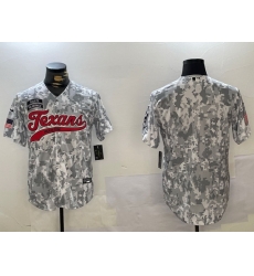 Men Houston Texans Blank Camo With Patch Cool Base Stitched Baseball Jersey