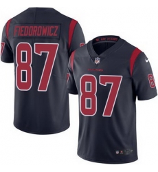 Nike Texans #87 C J Fiedorowicz Navy Blue Mens Stitched NFL Limited Rush Jersey