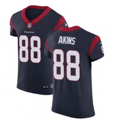 Nike Texans 88 Jordan Akins Navy Blue Team Color Men Stitched NFL Vapor Untouchable Elite Jersey