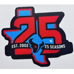 Men Texans 25TH Anniversary Seasons Patch Biaog