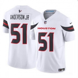 Youth Houston Texans 51 Will Anderson Jr White 2024 Vapor F U S E Limited Stitched Jersey