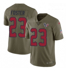 Youth Nike Houston Texans 23 Arian Foster Limited Olive 2017 Salute to Service NFL Jersey