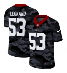 Indianapolis Colts 53 Darius Leonard Men Nike 2020 Black CAMO Vapor Untouchable Limited Stitched NFL Jersey