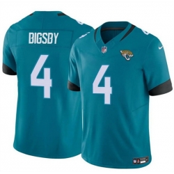 Men Jacksonville Jaguars 4 Tank Bigsby Teal 2024 Vapor Untouchable Limited Stitched Jersey