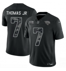 Men Jacksonville Jaguars 7 Brian Thomas Jr Black F U S E 2026 Salute to Service Limited Stitched Football Jersey